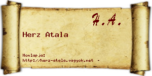 Herz Atala névjegykártya